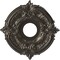 Ekena Millwork Attica PVC Ceiling Medallion (Fits Canopies up to 5"), Metallic Charcoal, 13"OD x 3 1/2"ID x 3/4"P CMP13ATCCH - alternate 1
